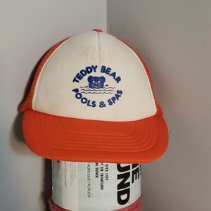 Vntg Snapback Dad Hat Teddy Bear Pools & Spas